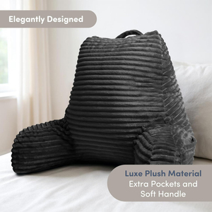 Almohada de Lectura con Espuma Viscoelástica Triturada, Almohada de Respaldo para Sentarse en la Cama, Soporte Ajustable para Espalda y Brazos - Product Image 3