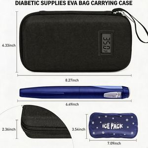 Estuche SANJIN Anti-Caídas con Sensor de Temperatura, Aprobado por la TSA, para Pluma de Insulina Diabética, con Correa de Anillo y Cierre de Cremallera, Portátil y Moderno - Product Image 4