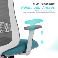 Chaise de bureau ergonomique pivotante en maille à dossier haut, design moderne, logo personnalisé, vente en gros Chine, pour visiteurs et cadres