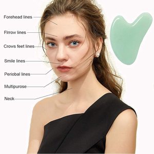 Planche de <span class=keywords><strong>Gua</strong></span> <span class=keywords><strong>Sha</strong></span> en <span class=keywords><strong>jade</strong></span> pour le visage et le corps, outil de grattage en pierre de cristal pour le modelage du visage, le drainage lymphatique et le soulagement de la tension musculaire - Product Image 5
