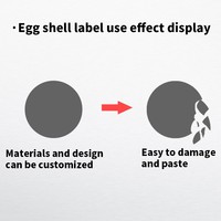 Étiquettes autocollantes en vinyle A4 holographiques, résistantes à l'huile, durables, effet coquille d'œuf, pour emballage de sécurité et expédition, pour ordinateurs fragiles, personnalisables en usine
