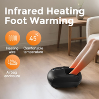 Appareil de massage électrique pour pieds et mollets, pression d'air, chaleur, vibrations, pétrissage, shiatsu, machine de massage des pieds