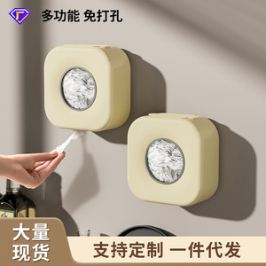 Wall Mounted <b>Plastic</b> <b>Wrap</b> Storage Box Square Covered Food Container For Kitchen Use - Product Image 3