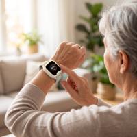 Montre de sécurité personnelle EV-06 SOS pour personnes âgées, montre d'alerte médicale GPS avec surveillance de l'oxygène sanguin et de la fréquence cardiaque pour les patients atteints de démence