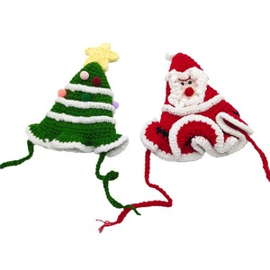 Lindos gorros y accesorios navideños para perros y gatos, tejidos a mano con hilo, de Papá Noel, árbol de Navidad, Año Nuevo - Product Image 5