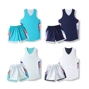Новые баскетбольные формы для команд с индивидуальным дизайном и вашим логотипом, быстросохнущие, сетчатые, с вышивкой, двусторонние, для юношеских команд - Product Image 6