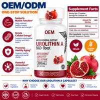 Capsules végétaliennes d'Urolithine A en marque blanche OEM, 30 unités, non destinées aux femmes enceintes, complément alimentaire, vente en gros en vrac, stock en carton, ODM