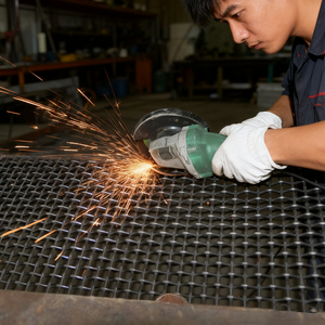 65Mn Manganese Steel <strong>Wire</strong> Mesh Woven <strong>Net</strong> High Strength Weld Cut Edge Metal Mesh for Mining Construction Sand Stone Filtration - Product Image 4