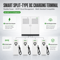 Chargeur EV ultra-rapide DC 240kW/360kW/480kW/720kW CCS2/CHAdeMO/GB/T multi-prises IP55, armoire d'alimentation EVSE nouvelle génération pour flottes intensives