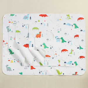 Tapis à langer en <span class=keywords><strong>coton</strong></span> 70*100CM pour bébé, matelas à langer réutilisable et imperméable pour bébé - Product Image 6