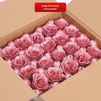 Kepala Bunga Mawar Buatan Glitter Grosir untuk Dekorasi Latar Foto Acara Pesta, Buket Hadiah Hari Valentine