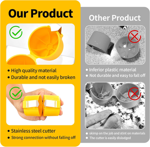 Nouveauté 2025 : Tranche-œufs écologique en plastique et acier inoxydable – Outil de cuisine créatif pour ouvrir les œufs durs ou crus - Product Image 6