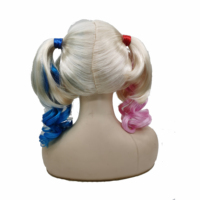 Modèles explosifs Extensions de cheveux Suicide Squad Harley Quinn Cosplay Perruque Rose Bleu Dégradé Cheveux