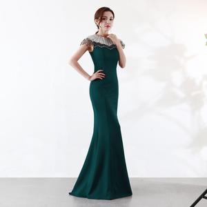 Vestido de Novia Largo y Elegante con Cola de Sirena <span class=keywords><strong>para</strong></span> Boda, Compromiso o Noche de Gala - Product Image 4
