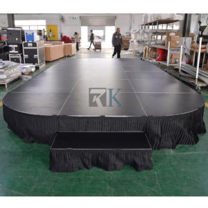 Escenario Portátil Telescópico Modular Ligero con Elevadores de Aleación de Aluminio y Plataforma de Madera Contrachapada, Fácil de Montar para Eventos - Product Image 2