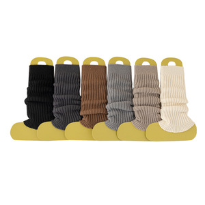 Chunky Knit Leg Warmers Plush Thickened Autumn Winter Women Solid Color Korean Style Socks - Product Image 5
