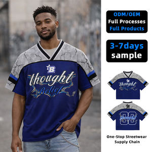 Top Ranking Men's Casual Hip Hop T-<b>shirts</b> Spandex/Polyester Knitted 200g Digital Printing Quick Dry OEM Service Custom <b>Patchwork</b> - Product Image 1