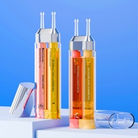 Flacon pompe sous vide 30 ml à double réservoir cylindrique pour ampoules, version européenne, pour lifting ultrasonique