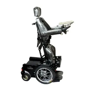 HEDY MEW05 siège de voiture de qualité s'allonger jambe réglable puissance de réadaptation électrique debout fauteuil roulant debout avec table pour les personnes handicapées