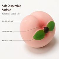 Jouet anti-stress souple en TPR en forme de pêche, jouet sensoriel de simulation de fruit pour adultes et enfants, vente en gros