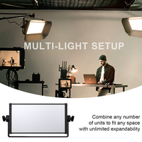 Panneau lumineux LED bicolore 200W pour vidéoconférence, CRI94, lumière douce de studio, DMX512, panneau lumineux LED silencieux pour diffusion en direct TV