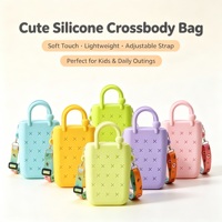 Bolsos de Hombro de Silicona Suave JOYSUN con Diseño de Dibujos Animados y Agujeros, Impermeables, para Niñas, Lindos Bolsos de Gelatina para la Playa, Venta al por Mayor para Mujeres