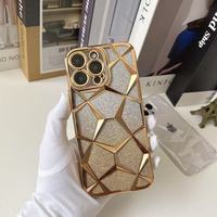 Coque de téléphone en papier pailleté TPU souple motif diamant pour Samsung A16 A06 A12 A13 A14 A15