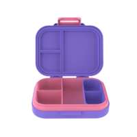 Boîte à lunch bento pour enfants et nouveau-nés, 3 compartiments, portable, étanche, compatible micro-ondes, sans BPA, avec couvercle en plastique et plateau supplémentaire