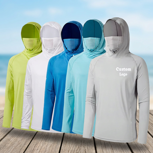 UPF 50 Fishing <b>UV</b> <b>Hoodie</b> Lightweight Breathable Unisex Sun <b>Protection</b> Polyester/Nylon Quick Dry Jersey Apparel - Product Image 3