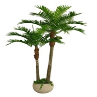 Grand palmier artificiel en plastique de style rustique pour décoration extérieure de cabane, resort, chalet - Durable et imperméable