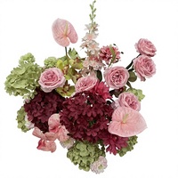 Boule de fleurs artificielles en gros PPS, rouge et rose, 60 cm, pour centre de table de mariage et décoration d'événements