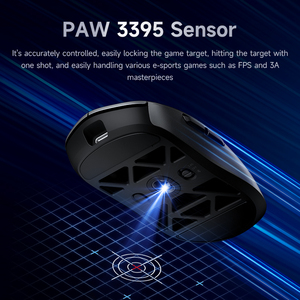 Mchose ax5v2 hợp kim magiê không dây trò chơi Chuột eSports Ba chế độ paw3950 chiến binh Đen - Product Image 5