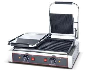 Plaque de cuisson électrique en acier inoxydable pour barbecue, machine à <span class=keywords><strong>panini</strong></span> au <span class=keywords><strong>gaz</strong></span>, presse à <span class=keywords><strong>panini</strong></span> électrique commerciale, plancha de cuisson - Product Image 2