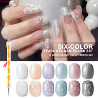Vernis à ongles Gel UV sans HEMA en coquille de fil nacré populaire célébrité Standard lampe à LED durci bouteille emballage Art utilisation