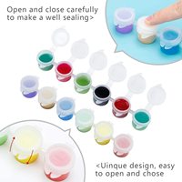 Lot de pots de peinture acrylique vierges DIY en gros, 3 ml, 6 couleurs, pour toile, verre, papier