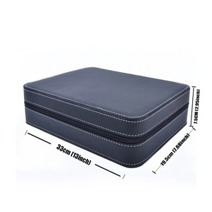 6/10/12 Slots Portable Leather Watch <b>Box</b> Your Watch Good Organizer Jewelry Storage <b>Box</b> Zipper Easy Carry Men Watch <b>Box</b> New - Product Image 2