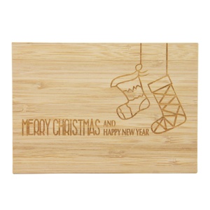 Tre gỗ khuyến mại giáng sinh thiệp chúc mừng Thẻ lưu niệm - Product Image 2