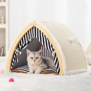 Bunnyhi MZP001 Fabricant en gros, maison pour chat en bois de luxe sur mesure, grande taille, en sisal et en peluche, tour pour chat, tente <span class=keywords><strong>tipi</strong></span> pour chat, <span class=keywords><strong>lit</strong></span> - Product Image 6