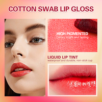 Tatouage rouge Rose rouge Nude Rose rouge à lèvres imperméable longue durée coton-tige brillant à lèvres
