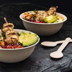 High-quality Sugarcane Bagasse Pulp Food <b>Trays</b> 100% Biodegradable Disposable Eco-friendly Party Tableware Set - Product Image 3