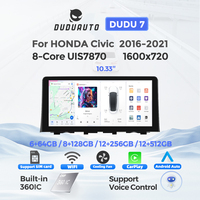 DUDUAUTO DUDU7 A7870 AKM7739 DSP 8+256G QLED Autoradio pour Honda Civic 2016-2021 10ème génération FC FK
