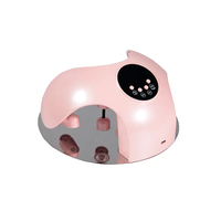 Lampe à ongles LED UV à double longueur d'onde rechargeable intelligente professionnelle avec batterie polymère minuterie LCD pour le durcissement du vernis à gel à la maison de Salon
