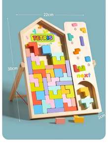 Jouet de construction en blocs 3D multifonctionnel, puzzle russe, jouet éducatif Montessori pour enfants - Product Image 6