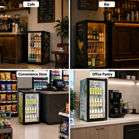 Congélateur vertical commercial de petite taille, à économie d'énergie, pour chambre d'hôtel et usage domestique