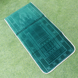 Tapis de prière musulman pliable avec support de dossier épais rembourré tapis de prière islamique voyage tapis Portable pour femmes hommes - Product Image 3