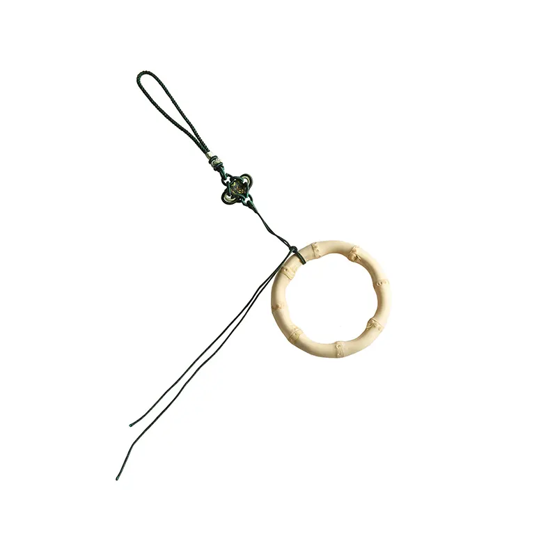 Ronde Ring Unieke Handgemaakte Natuurlijke Bamboe Wortel Opknoping Hanger Decoratie