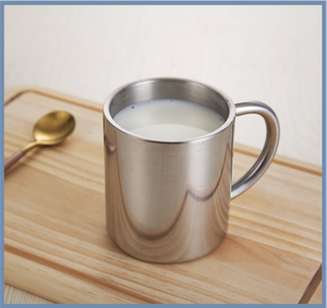 Tasse à thé en acier inoxydable à double paroi avec poignée, tasse à lait, idéale pour les enfants - Product Image 3