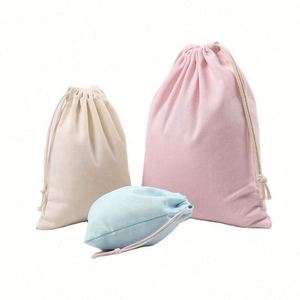 Customized Logo Printed Reusable Eco Friendly Cotton Canvas Linen Candle Soap <b>Pouch</b> Gift Drawstring Dust Bag - Product Image 4