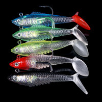 80mm 11.5g 100mm 19.8g Umpan Pancing Jigging Kepala Timbal Tenggelam untuk Umpan Lunak