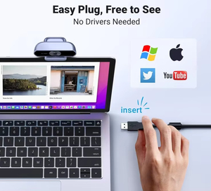 <span class=keywords><strong>Webcam</strong></span> Full HD 1080P avec microphone, caméra USB pour ordinateur portable, ordinateur de bureau, diffusion en direct, vidéoconférence, travail - Product Image 6